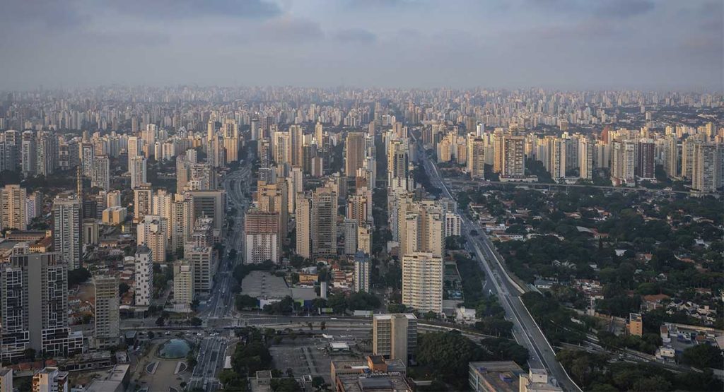 o Brooklin é um dos melhores bairros da Zona Sul de São Paulo. Vista panorâmica da região.